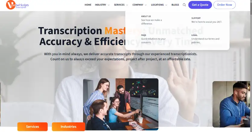 Verbal Scripts — Human Transcription Platform