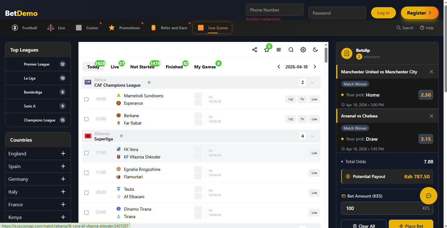 Sports Betting Platform