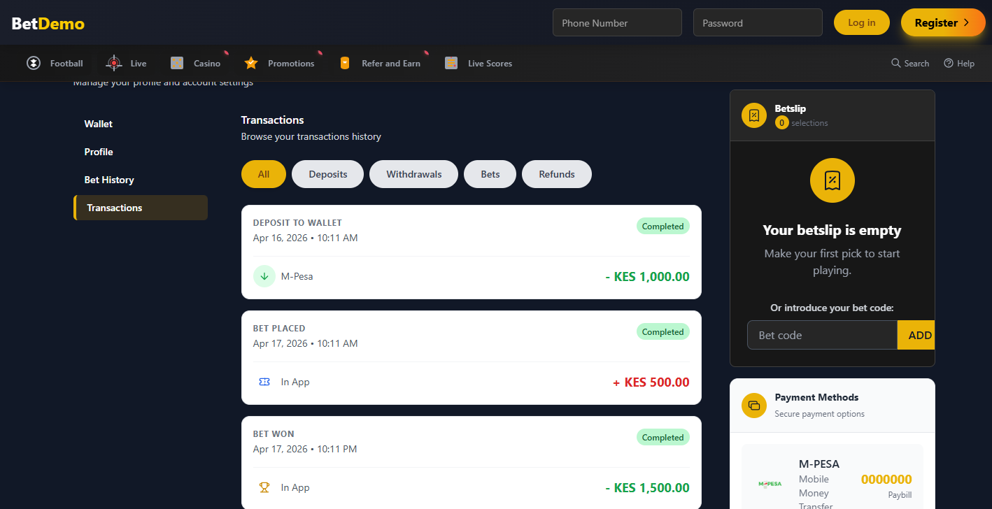 Sports Betting Platform