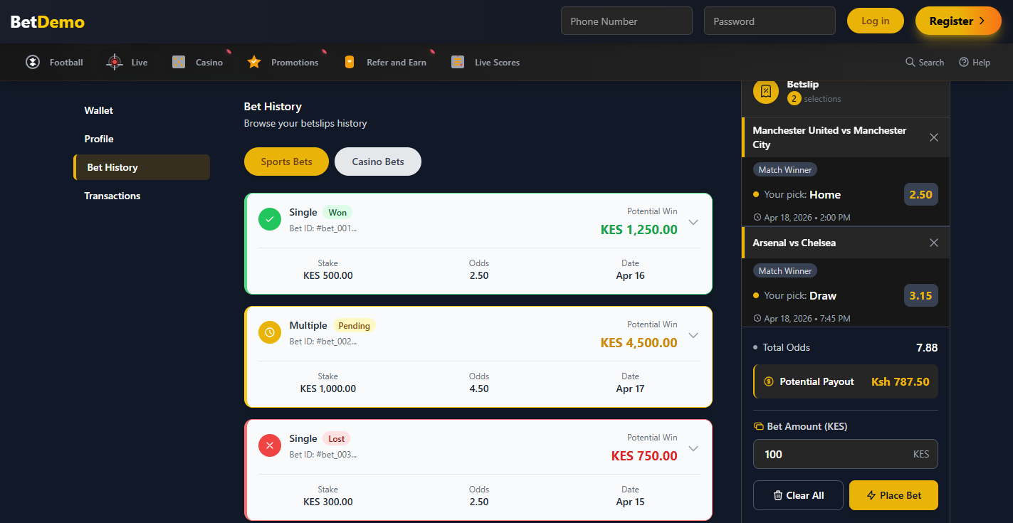 Sports Betting Platform