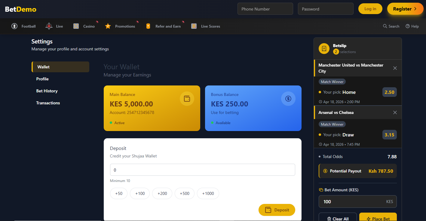 Sports Betting Platform