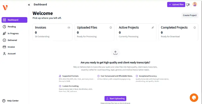 Verbal Scripts — Human Transcription Platform